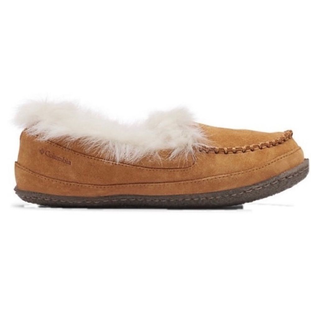 COLUMBIA W BIG SKY MOC WOMEN'S suede SLIPPER woman unisex SIZE 9